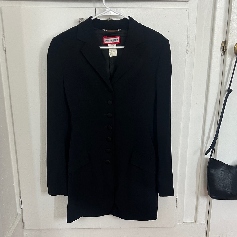 Dolce & Gabbana Black Long Blazer Jacket
